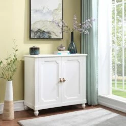 Grace Mitchell Asbury 2-Door White Cabinet -Storage supplies shop grace mitchell asbury 2 door white cabinet 6