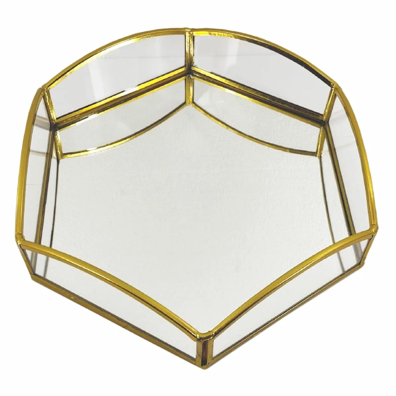 Grace Mitchell Gold Edge Mirror Tray, 10" 4 Grace Mitchell Gold Edge Mirror Tray, 10" - Image 2