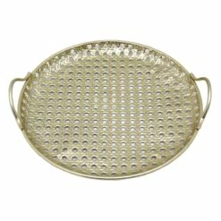 Grace Mitchell Gold Hammered Metal Tray, 18.5"