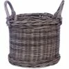 Grace Mitchell Round Rattan Basket, Small -Storage supplies shop grace mitchell round rattan basket small