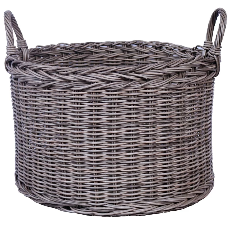Grace Mitchell Round Rattan Storage Basket, Large 3 Grace Mitchell Round Rattan Storage Basket, Large