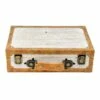 Grace Mitchell Vintage Style Wooden Suitcase Decor, 12"