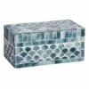 Grey Mosaic Decorative Box, 7x3 1 Grey Mosaic Decorative Box, 7x3 -Storage supplies shop grey mosaic decorative box 7x3 1