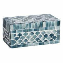 Grey Mosaic Decorative Box, 7x3