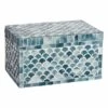 Grey Mosaic Decorative Box, 9x5 -Storage supplies shop grey mosaic decorative box 9x5 1
