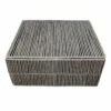 Grey Paper Storage Basket With Lid, Large -Storage supplies shop grey paper storage basket with lid large