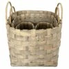 Grey Wash Chip Wood Basket 2 Grey Wash Chip Wood Basket -Storage supplies shop grey wash chip wood basket
