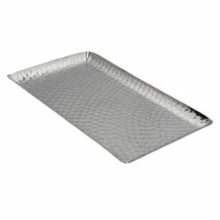 Hammered Aluminum Decorative Tray, 10x6