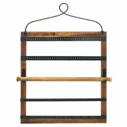Hanging Wooden Jewelry Organizer, 16x22
