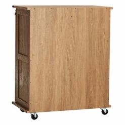 Honeybloom 3-Drawer Jacob Sliding Barn Door Cabinet, Brown -Storage supplies shop honeybloom 3 drawer jacob sliding barn door cabinet brown 1