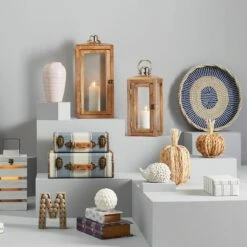 Honeybloom Blue Oval Seagrass Tray, 14" -Storage supplies shop honeybloom blue oval seagrass tray 14 1