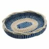 Honeybloom Blue Oval Seagrass Tray, 14" -Storage supplies shop honeybloom blue oval seagrass tray 14