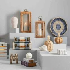 Honeybloom Blue Oval Seagrass Tray, 14" -Storage supplies shop honeybloom blue oval seagrass tray 14 2