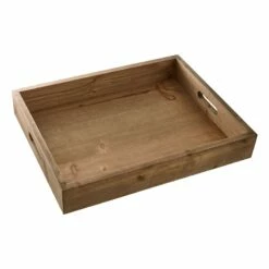 Honeybloom Brown Wood Decorative Tray, 18x14