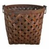 Honeybloom Chipwood Tall Round Basket, Medium -Storage supplies shop honeybloom chipwood tall round basket medium