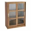Honeybloom Fullerton 3-Shelf Sliding Door Cabinet 2 Honeybloom Fullerton 3-Shelf Sliding Door Cabinet -Storage supplies shop honeybloom fullerton 3 shelf sliding door cabinet