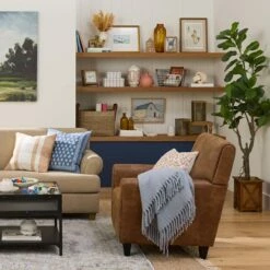 Honeybloom Ivory & Blue Striped Decorative Box, 6x5 -Storage supplies shop honeybloom ivory blue striped decorative box 6x5 7