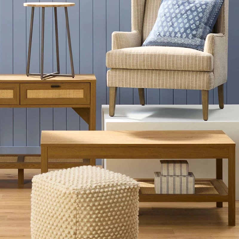 Honeybloom Ivory & Blue Striped Decorative Box, 9x7 9 Honeybloom Ivory & Blue Striped Decorative Box, 9x7 - Image 7