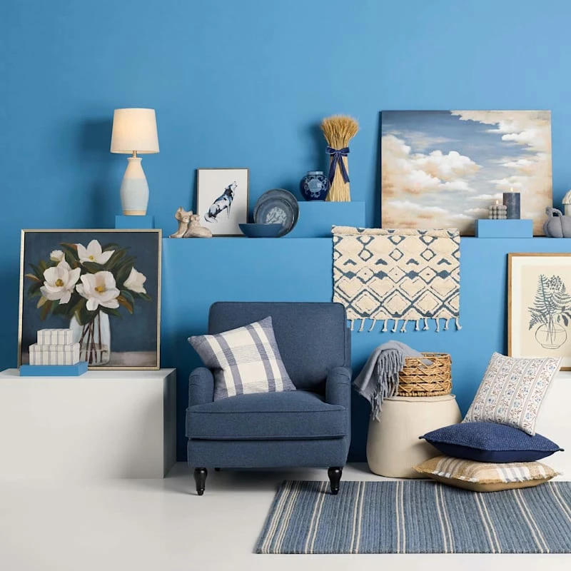 Honeybloom Ivory & Blue Striped Decorative Box, 9x7 10 Honeybloom Ivory & Blue Striped Decorative Box, 9x7 - Image 8