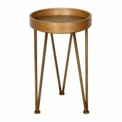 Honeybloom Tall Wood Top Plant Stand, 20"