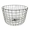 Honeybloom Tapered Dark Grey Metal Basket, Small -Storage supplies shop honeybloom tapered dark grey metal basket small