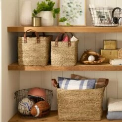 Honeybloom Tapered Dark Grey Metal Basket, Small -Storage supplies shop honeybloom tapered dark grey metal basket small 2