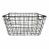 Honeybloom Tapered Dark Grey Metal Storage Basket, Large 1 Honeybloom Tapered Dark Grey Metal Storage Basket, Large -Storage supplies shop honeybloom tapered dark grey metal storage basket large