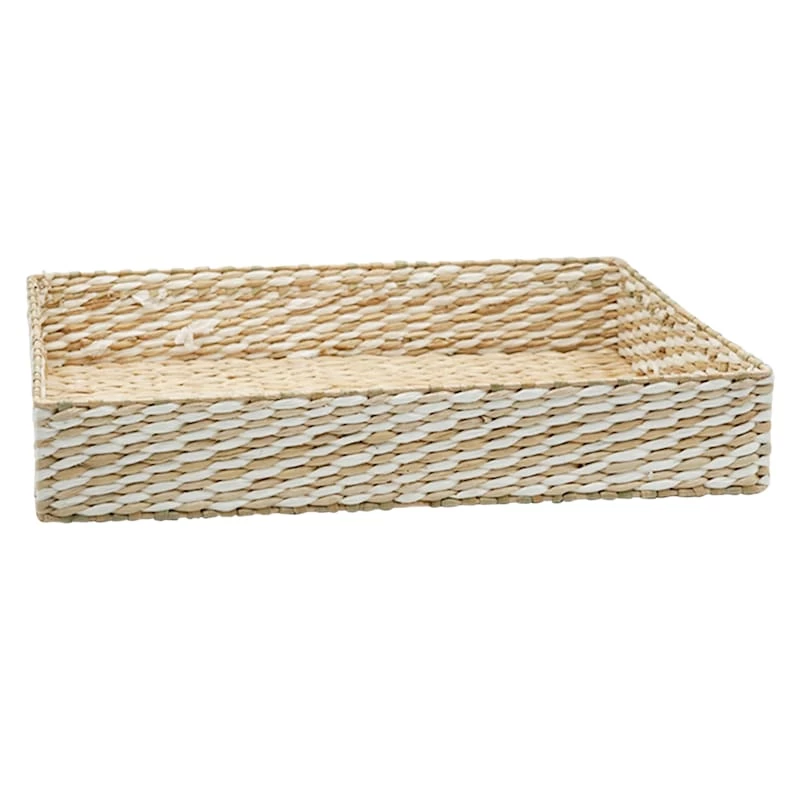 Honeybloom Woven Jute Tray, 20x14 3 Honeybloom Woven Jute Tray, 20x14