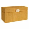 Honeybloom Yellow Seagrass Woven Box, 13" -Storage supplies shop honeybloom yellow seagrass woven box 13