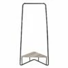 Jami Corner Black Garment Rack With Brown Shelf 2 Jami Corner Black Garment Rack With Brown Shelf -Storage supplies shop jami corner black garment rack with brown shelf