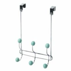 Jasmine Blue Wire & Chrome Over The Door Hanger