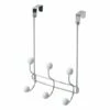 Jasmine White & Chrome Wire Overdoor Hanger -Storage supplies shop jasmine white chrome wire overdoor hanger