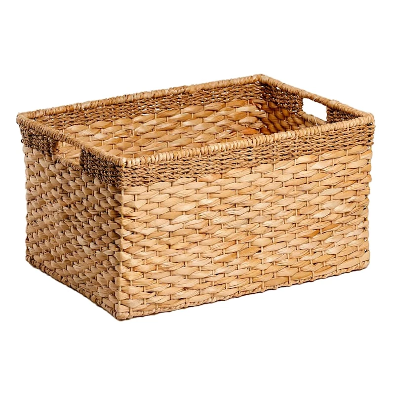 Joan Rectangle Shelf Tote Storage Basket, Large 3 Joan Rectangle Shelf Tote Storage Basket, Large