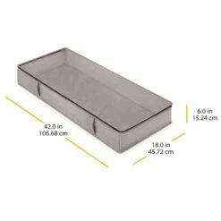 Jumbo Underbed Storage Bag, Black Herringbone -Storage supplies shop jumbo underbed storage bag black herringbone 5