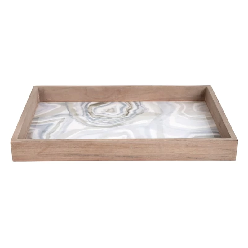 Laila Ali Ash Grey Decorative Tray, 15x10 3 Laila Ali Ash Grey Decorative Tray, 15x10