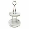Laila Ali Chrome Jewelry Holder With Marble Base, 10" -Storage supplies shop laila ali chrome jewelry holder with marble base 10