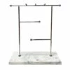 Laila Ali Chrome Jewelry Holder With Marbled Base, 10.5" 2 Laila Ali Chrome Jewelry Holder With Marbled Base, 10.5" -Storage supplies shop laila ali chrome jewelry holder with marbled base 10.5
