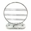 Laila Ali Chrome Jewelry Holder With Marbled Base, 8.5" -Storage supplies shop laila ali chrome jewelry holder with marbled base 8.5