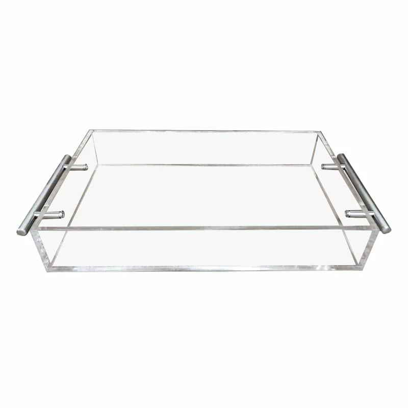 Laila Ali Clear Acrylic Decorative Tray, 20x13 3 Laila Ali Clear Acrylic Decorative Tray, 20x13