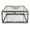 Laila Ali Glass Box With Agate Knob, 5x4 -Storage supplies shop laila ali glass box with agate knob 5x4 1
