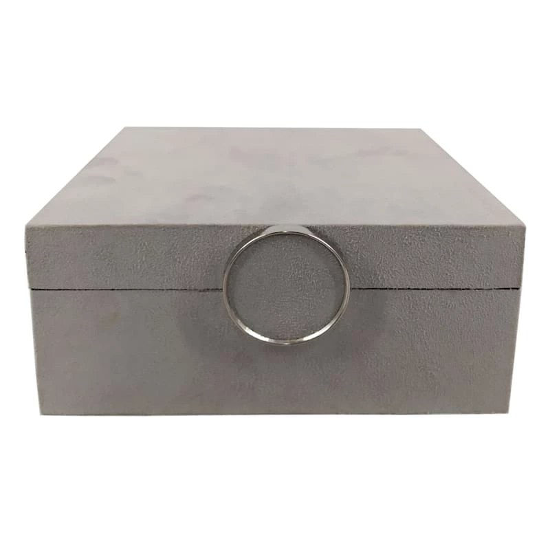 Laila Ali Grey Fabric Decorative Box, 8x4 4 Laila Ali Grey Fabric Decorative Box, 8x4 - Image 2