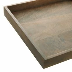 Laila Ali Grey Wood Tray, 12" -Storage supplies shop laila ali grey wood tray 12 1