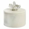 Laila Ali Marbled Round Box With Crystal, 6" -Storage supplies shop laila ali marbled round box with crystal 6