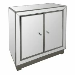 Laila Ali Modern Living 2-Door Mirrored Cabinet