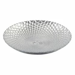 Laila Ali Silver Glass Bowl, 16"