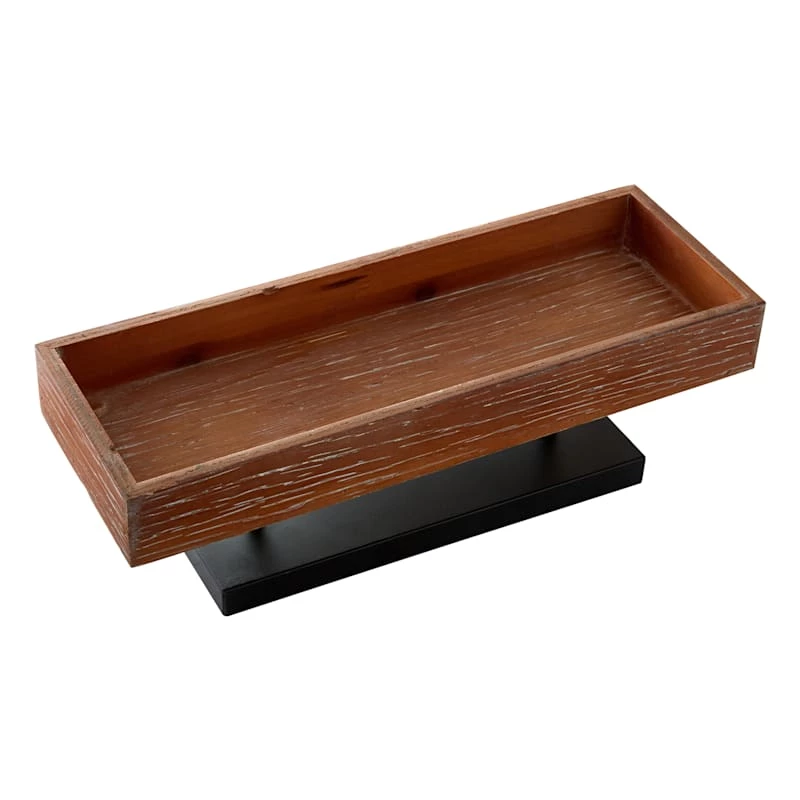 Lifted Wood & Metal Decorative Tray, 16x6 3 Lifted Wood & Metal Decorative Tray, 16x6