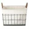 Lined Rectangle Wire Storage Basket, Extra Large 1 Lined Rectangle Wire Storage Basket, Extra Large -Storage supplies shop lined rectangle wire storage basket extra large