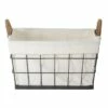 Lined Rectangle Wire Storage Basket, Large 1 Lined Rectangle Wire Storage Basket, Large -Storage supplies shop lined rectangle wire storage basket large