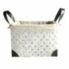 Medium Rectangle Chip Wood Woven Basket/Leather Handle 1 Medium Rectangle Chip Wood Woven Basket/Leather Handle -Storage supplies shop medium rectangle chip wood woven basket leather handle
