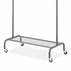 Metal Garment Rack, Gunmetal 8 Metal Garment Rack, Gunmetal -Storage supplies shop metal garment rack gunmetal 2